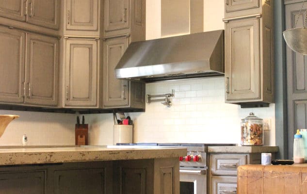 gray-painted-distressed-custom-kitchen-cabinets