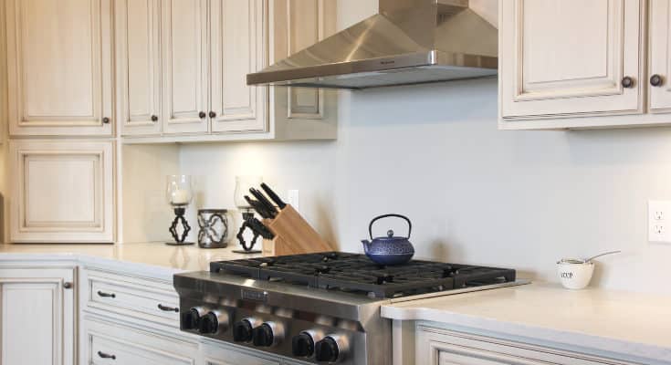 painted-glazed-dark-stained-kitchen-cabinets